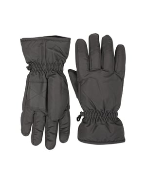 Women's Ski Gloves Warm Snowproof Water Resistant Textured Palm Winter Mittens Black