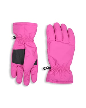 Women's Ski Gloves Warm Snowproof Water Resistant Textured Palm Winter Mittens Pink