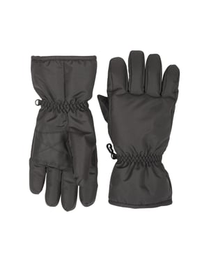 Men's Ski Gloves Warm Snowproof Water Resistant Textured Palm Winter Mittens Black