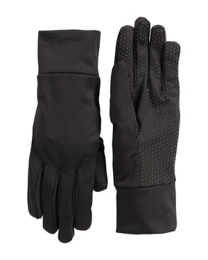 'Grippi' Men's Lining Gloves Soft Breathable Quick Dry Stretchy Winter Mittens Black