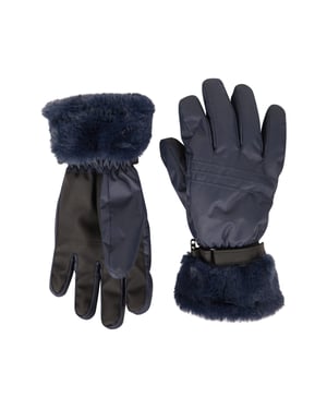 'Parallax' Women's Waterproof Ski Gloves Fleece Lined Warm Comfy Winter Mittens Navy