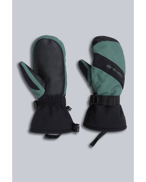 'Snowstorm' Men's Snow Mittens Waterproof Padded Warm Cosy Winter Ski Gloves Dark Green