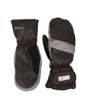 'Pinnacle' Men's Extreme Thinsulate Ski Mittens Warm Waterproof Snow Gloves Grey