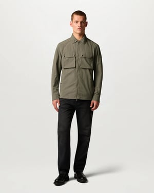 Long Sleeve Overshirt in Grey