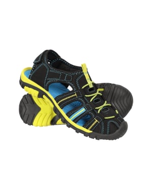 'Bay' Kids Shandals Casual Cushioned Adjustable Heel Strap Children's Sandals Lime Green