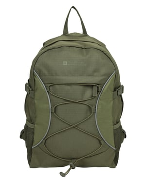 'Bolt' Unisex Backpack with Multiple Pockets Ripstop Fabric Everyday Rucksack Forest Green