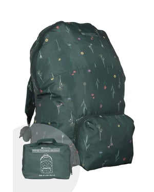 Unisex Printed Packable Backpack with Carry Handle Travel Everyday Bag