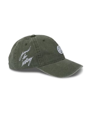 Green Monogram Washed Cotton Cap