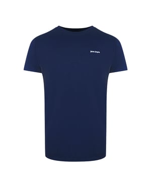Korte Mouwen Rekbare T-shirt in Marineblauw