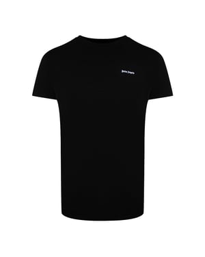 Klassieke Korte Mouwen Rekbare Logo T-shirt in Zwart