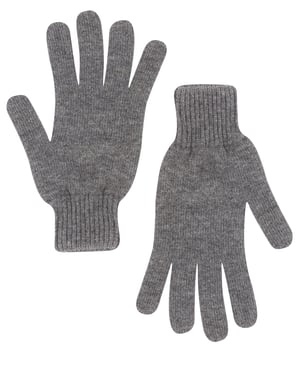 'Caldbeck' Grey Cashmere & Merino Wool Extra Large Gloves
