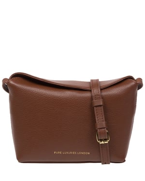 'Lolo' Dark Tan Nappa Leather Cross Body Bag