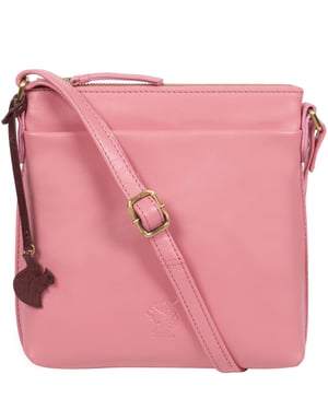 'Nikita' Blush Leather Cross Body Bag