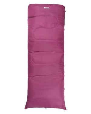 'Basecamp 200' Sleeping Bag with Two Way Zip Summer Camping Sack Bed Berry