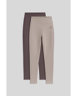 Hoge taille katoen-lycra jersey leggings