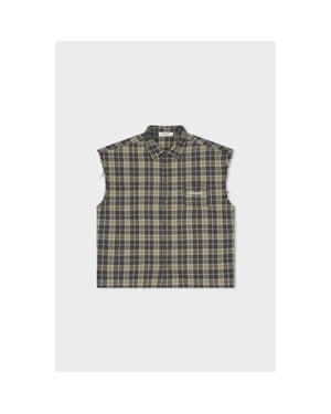 Equalité Flannel tank shirt army