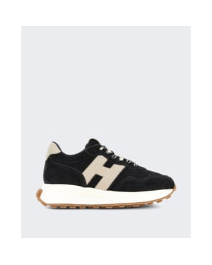 Hogan Dames sneaker h641 allacciato h patch-brown