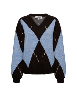 &Co Woman &co women trui berber dark chocolate multi