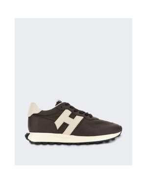 Hogan Heren veterschoener met h-patch detail