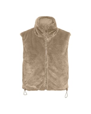 Only Onldana life faux fur waistcoat cc otw zand