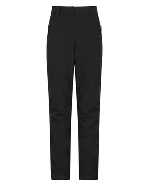 'Arctic' Women's Thermal Trousers Lightweight Stretchy Warm Fleece Lined Pants Black