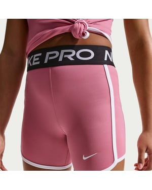 Girls Nike Pro Performance Tights in Peony/Black