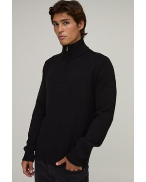 Regular Fit 1/4 Zip Knitted Jumper
