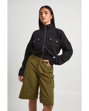 Pocket Detail Bomber Jacket