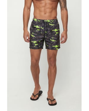 Camo Mid Length Swim Short