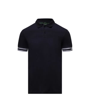Boss Heren Polo Gestreept Slim met manchet (Donkerblauw)
