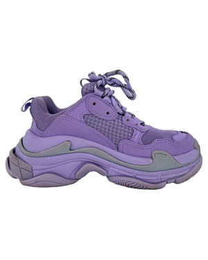 Balenciaga Triple S Sneakers in Purple Nylon Canvas