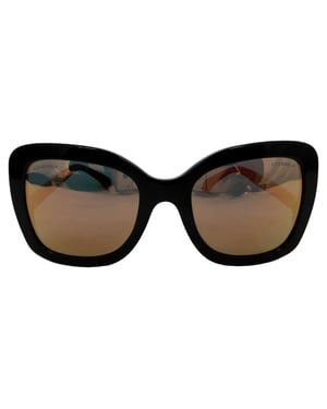 Chanel CH5370 Sunglasses Oversized Square Frame in Black Acetate