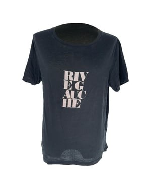 Saint Laurent Rive Gauche T-Shirt in Black Cotton