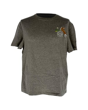 Loewe x Suna Fujita Graphic-Embroidered T-Shirt in Grey Cotton