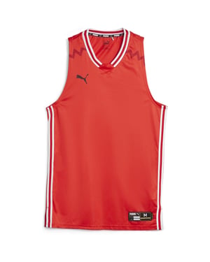 Men's Puma Hoops Team Game Performance Basketball Jersey in Red