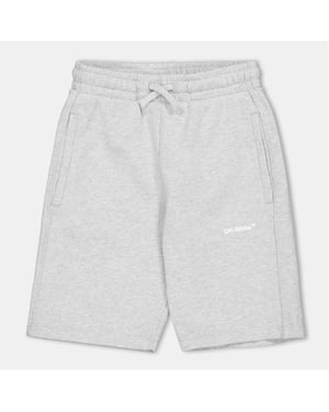 Boys Off White Monster Lettering Bermuda Shorts in Grey Multi