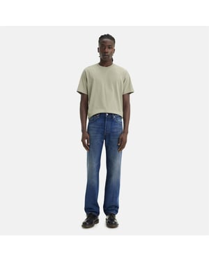 Levis Herr 501 Original Crash Courses Jeans (Blå)