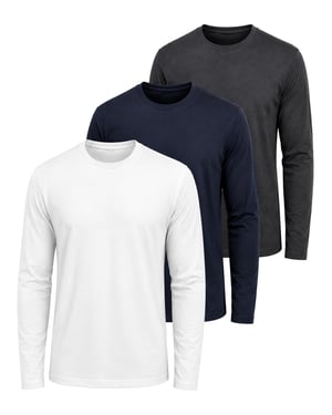 Kruze | T-shirts met lange mouwen voor heren – 3-pack