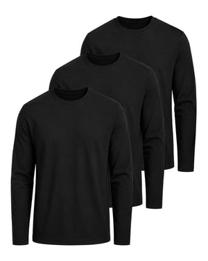 Kruze | T-shirts met lange mouwen voor heren – 3-pack