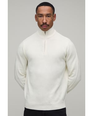 Regular Fit 1/4 Zip Knitted Jumper
