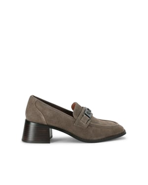 Kurt Geiger London Suede Kingsley Heel Loafer Loafers