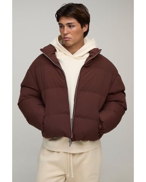 MAN Boxy Fit Essential Midweight Padded Funnel Neck Puffer Jacket
