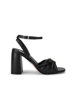 Leather Montage Black Leather Sandals