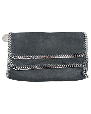 Stella McCartney Falabella Clutch-väska i svart shaggy deer