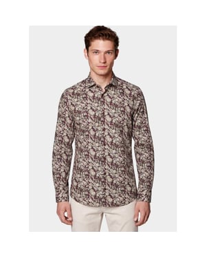 R2 Amsterdam Overhemd heren floral print on poplin 134.wsp.066/080
