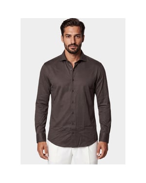 R2 Amsterdam Overhemd heren knitted dobby shirt 134.wsp.009/041