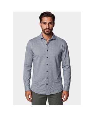 R2 Amsterdam Overhemd heren knitted polyester sorona shir 134.wsp.013/014