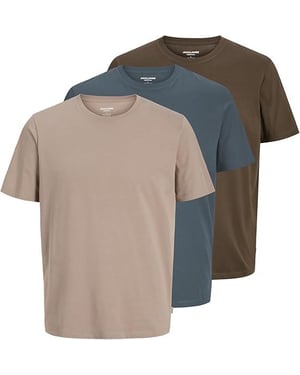 Jack & Jones Multi Pack Mens T Shirts Short Pack of 3