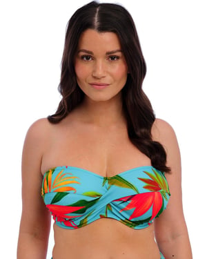 Fantasie Pichola Twist Bandeau Bikini Top - Aqua