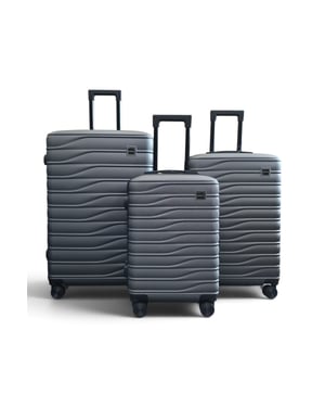 Hardshell Grey 8 Wheel Luggage Case Bag Suitcase Set - Voyage